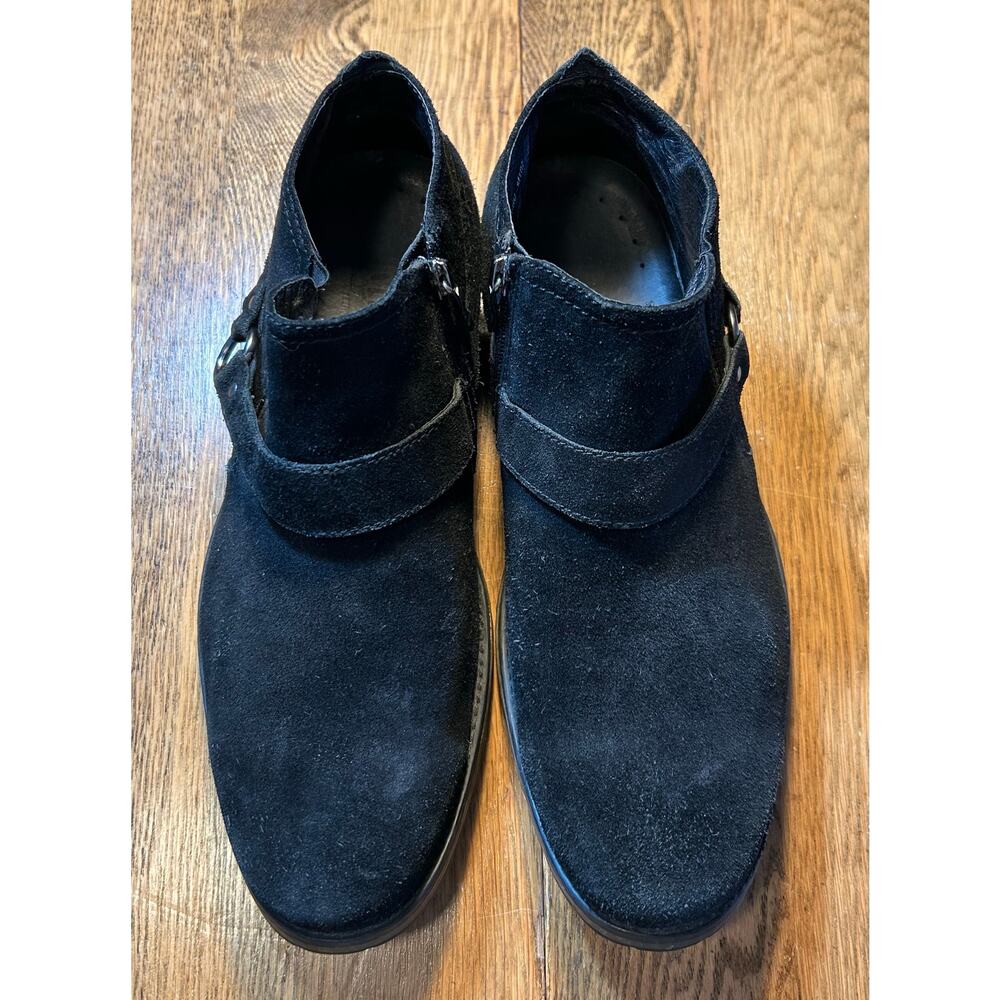 Donald J. Pliner Bakula Monk Boot in Black Premium Italian Suede Leather Sz 10D